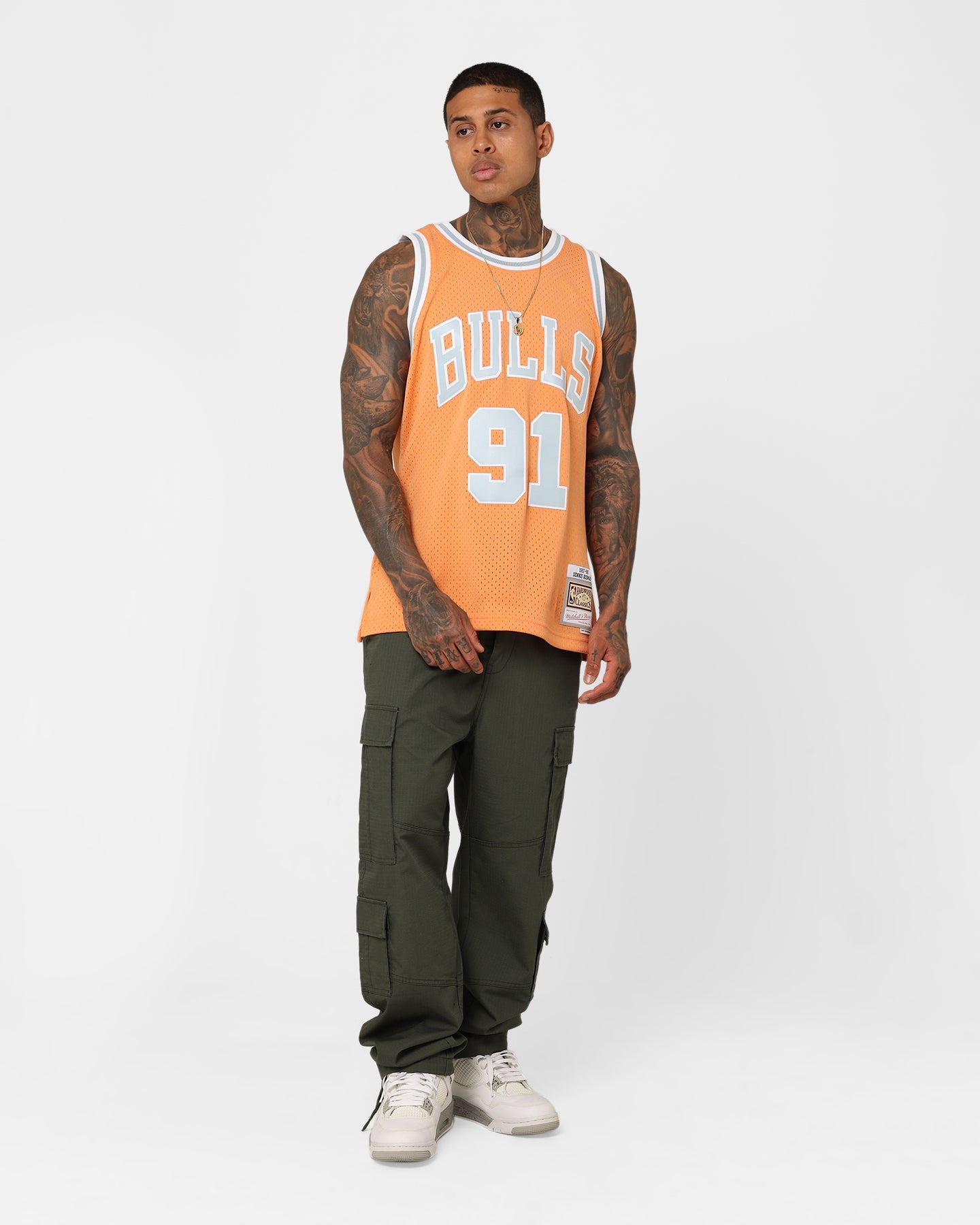 Mitchell & Ness Chicago Bulls Dennis Rodman Pastel Swingman Jersey Pastel Orange