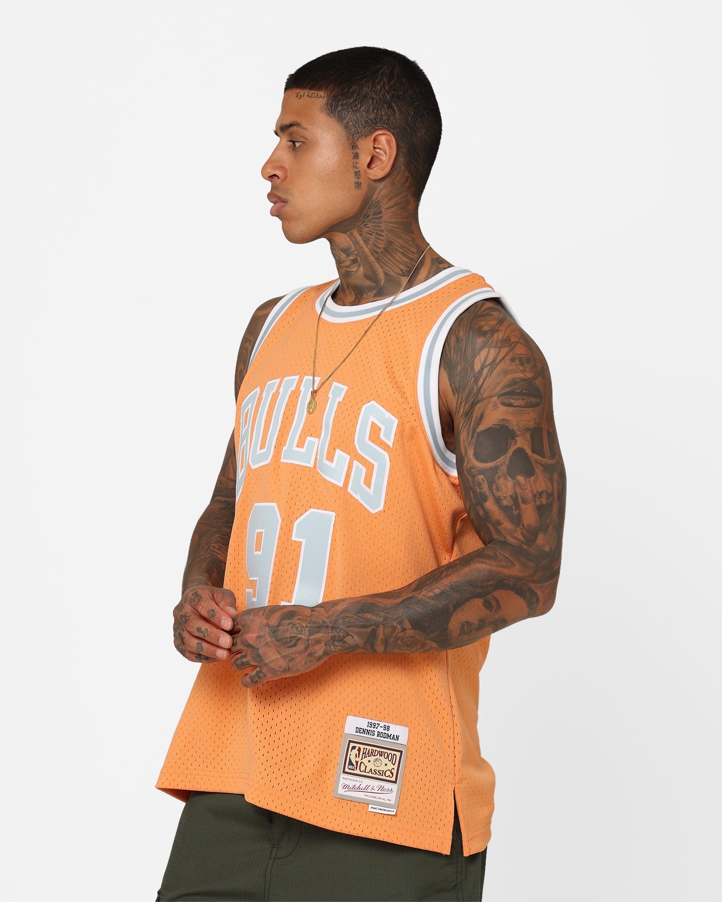 Mitchell & Ness Chicago Bulls Dennis Rodman Pastel Swingman Jersey Pastel Orange