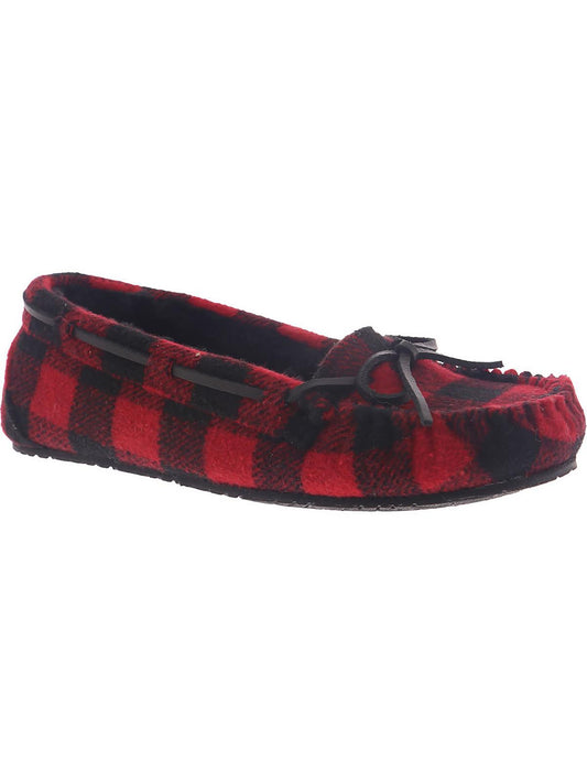 Lodge Trapper Womens Faux Fur Slip On Moccasins