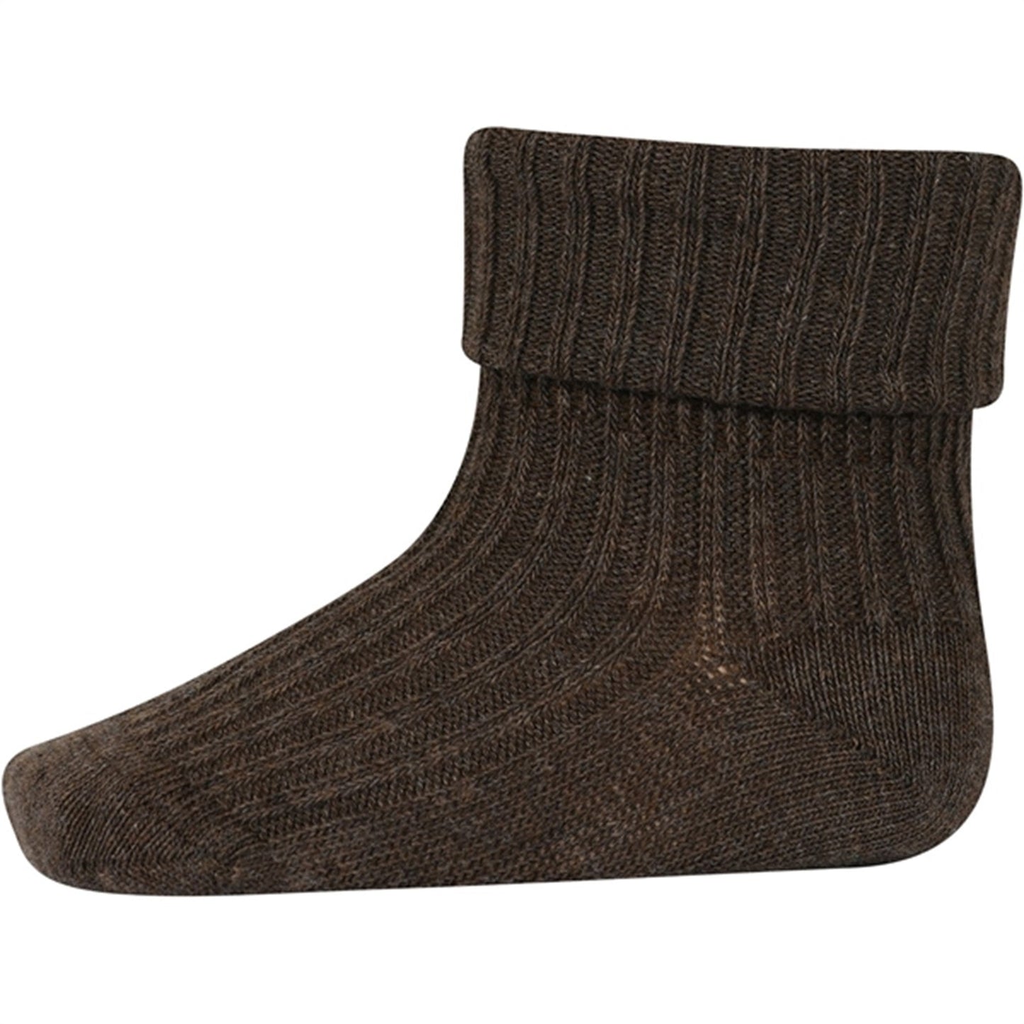 MP 533 Cotton Rib Baby Socks Brown Melange