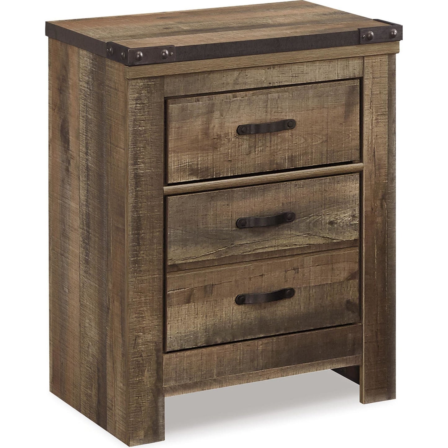 Trinell 2 Drawer Nightstand - Rustic