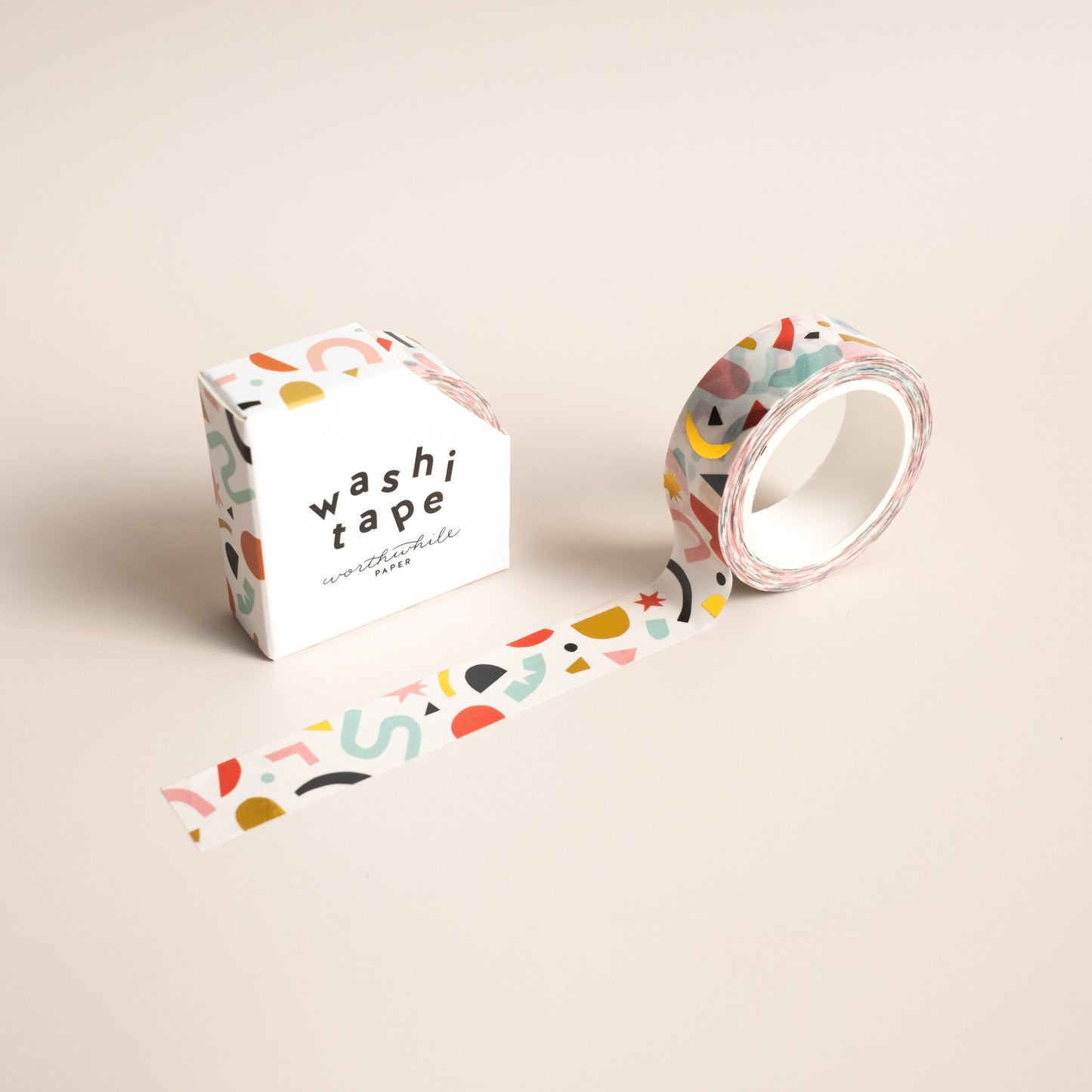 Confetti Pattern Washi Tape - Colors & Gold