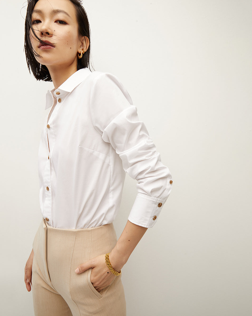 Libby Poplin Button-Down Shirt