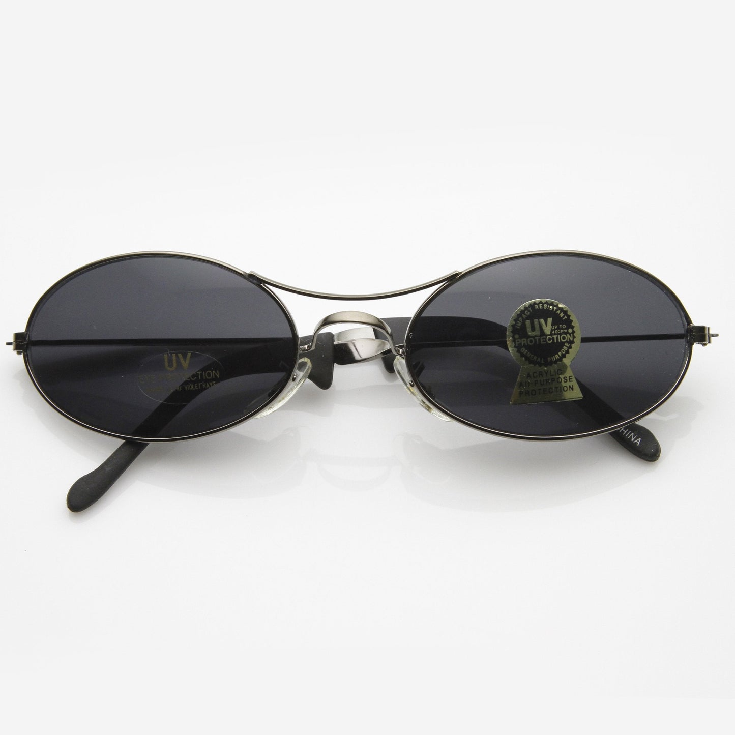 Vintage Deadstock Oval Metal Sunglasses 7017