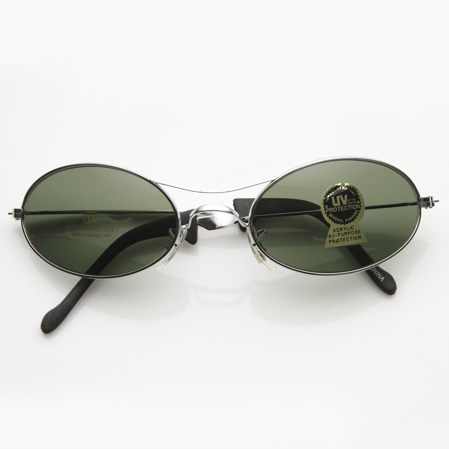 Vintage Deadstock Oval Metal Sunglasses 7017