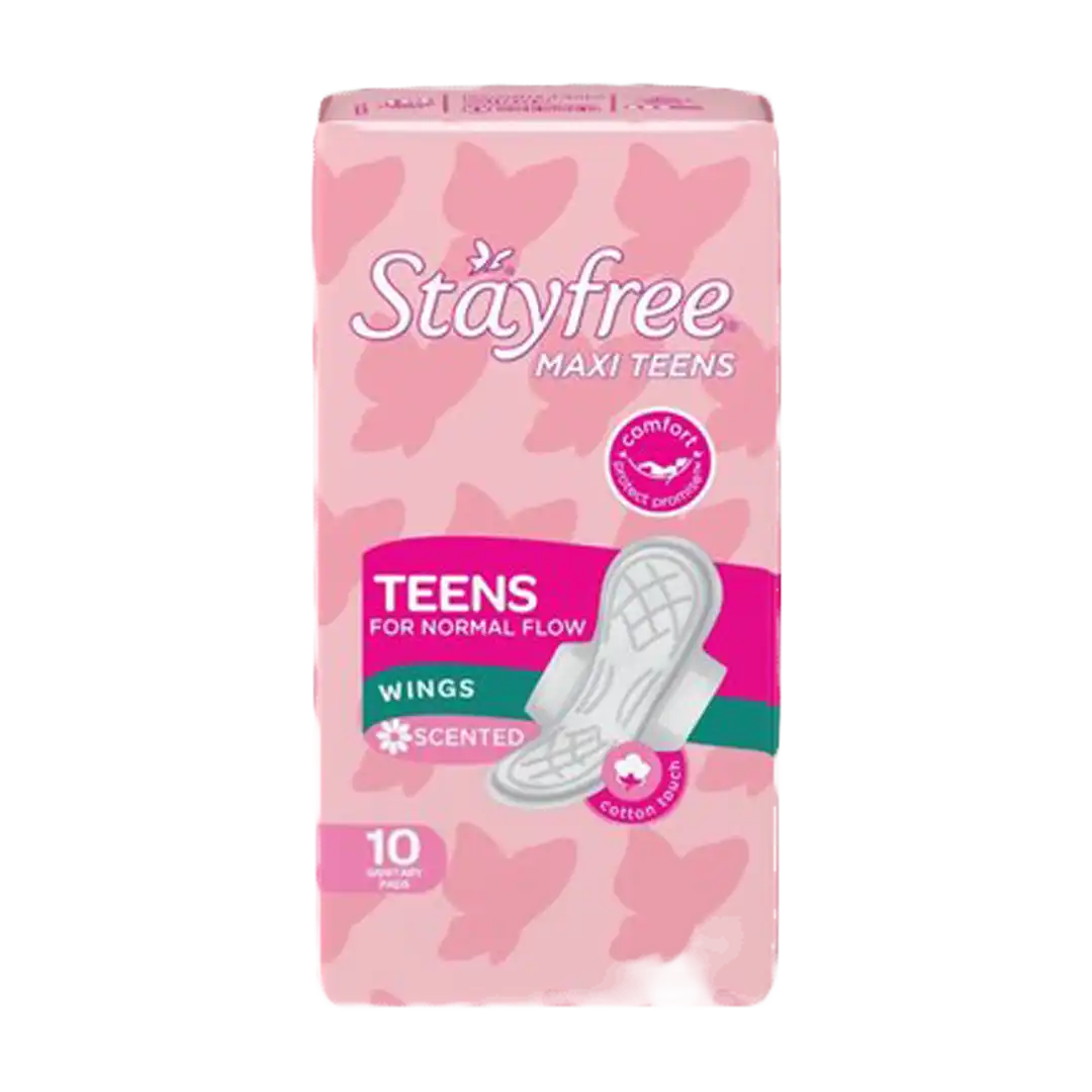 Stayfree Maxi Teens Pads Scented With Wings 10's