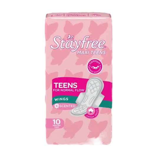 Stayfree Maxi Teens Pads Scented With Wings 10's