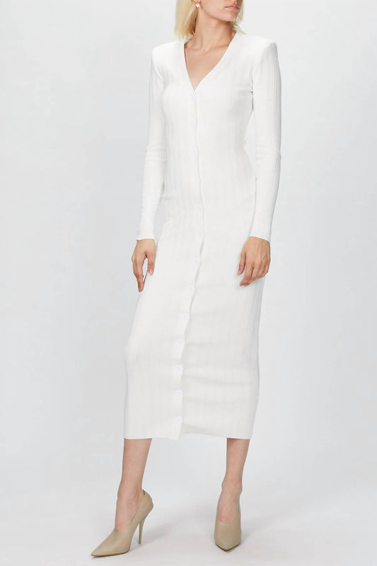 Vianne Knit Dress In White