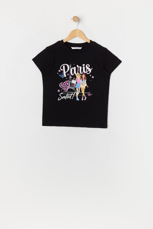 T-shirt à imprimé Paris Besties pour fille