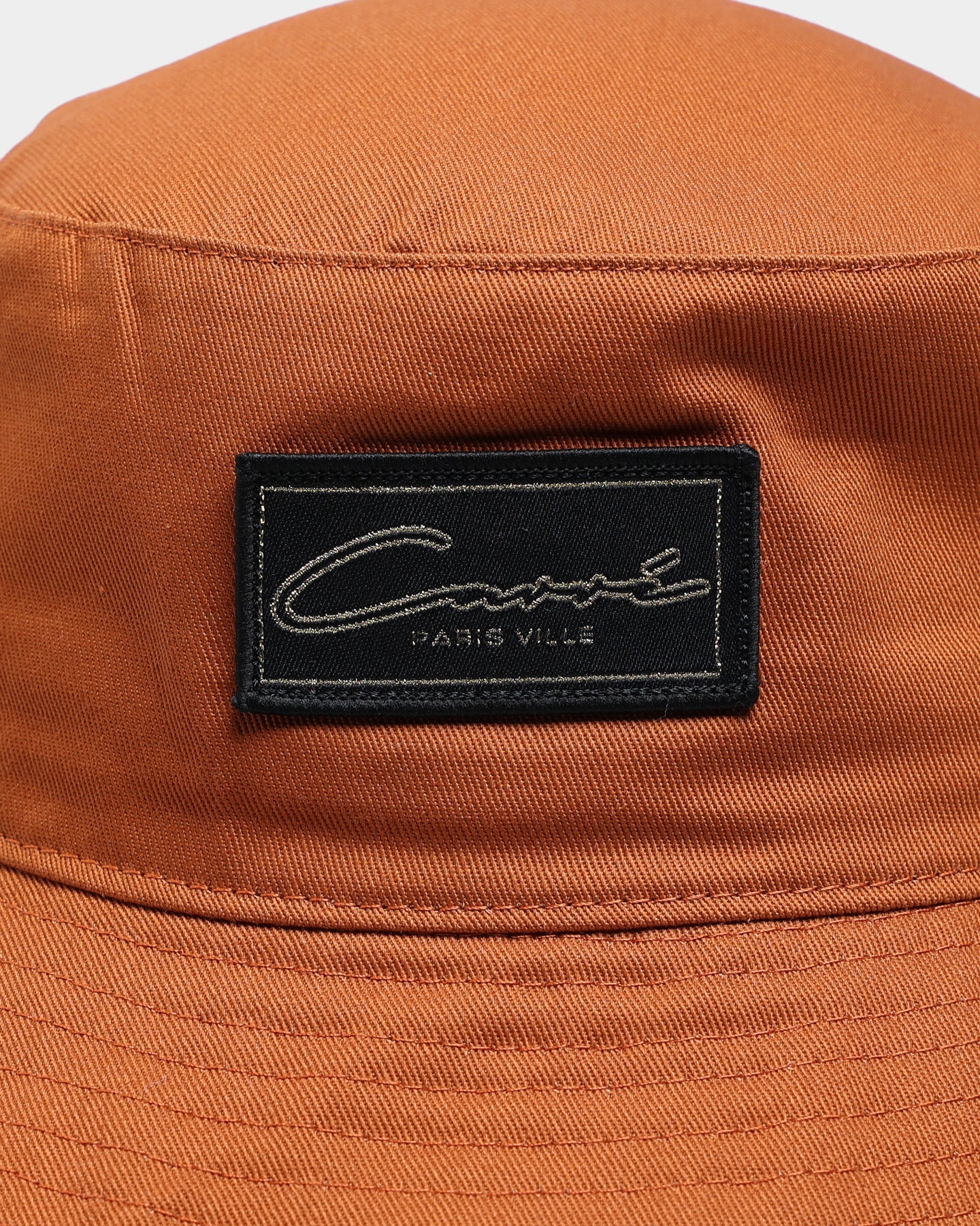 Carre Script Patch Bucket Hat Brown