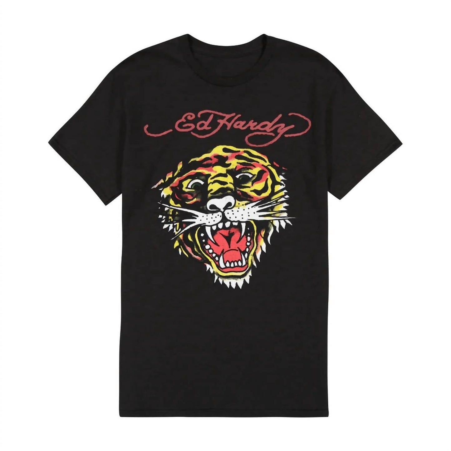 Men's Retro Tiger T-Shirt In Faded Black