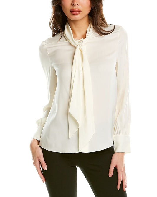 Theory Scarf Silk Shirt