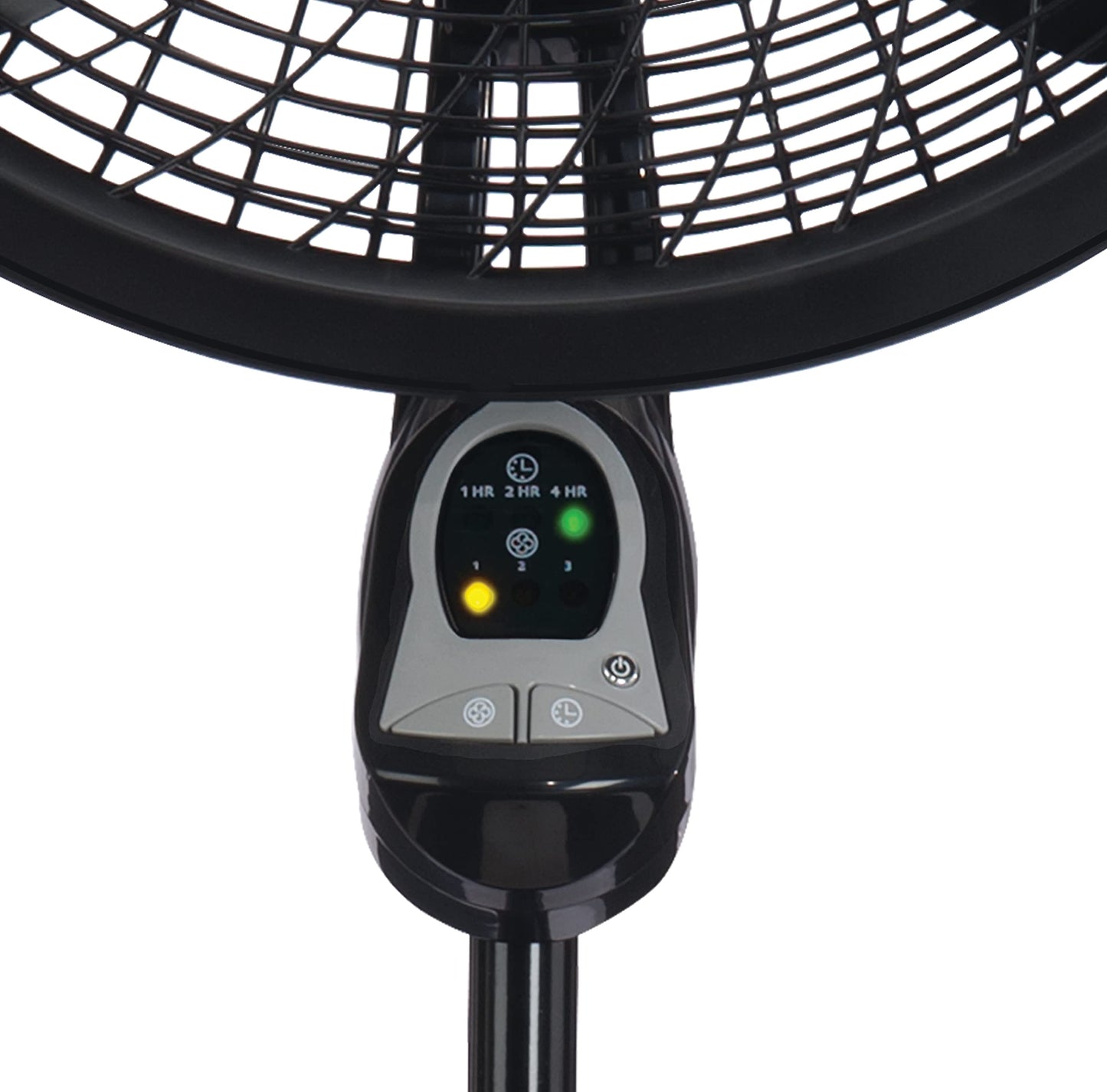 Lasko Oscillating Cyclone Pedestal Fan, Adjustable Height, Timer, Remote Control, 3 Speeds, for Bedroom, Living Room, Home Office, 18", Black, 1843