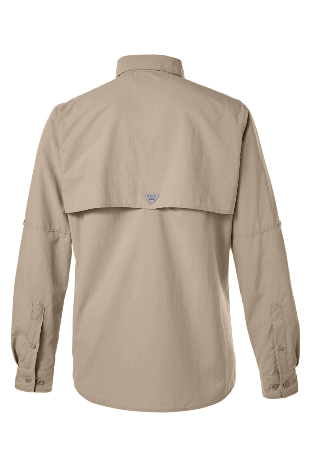 Columbia Womens Bahama Moisture Wicking Long Sleeve Button Down Shirt w/ Double Pockets - Fossil