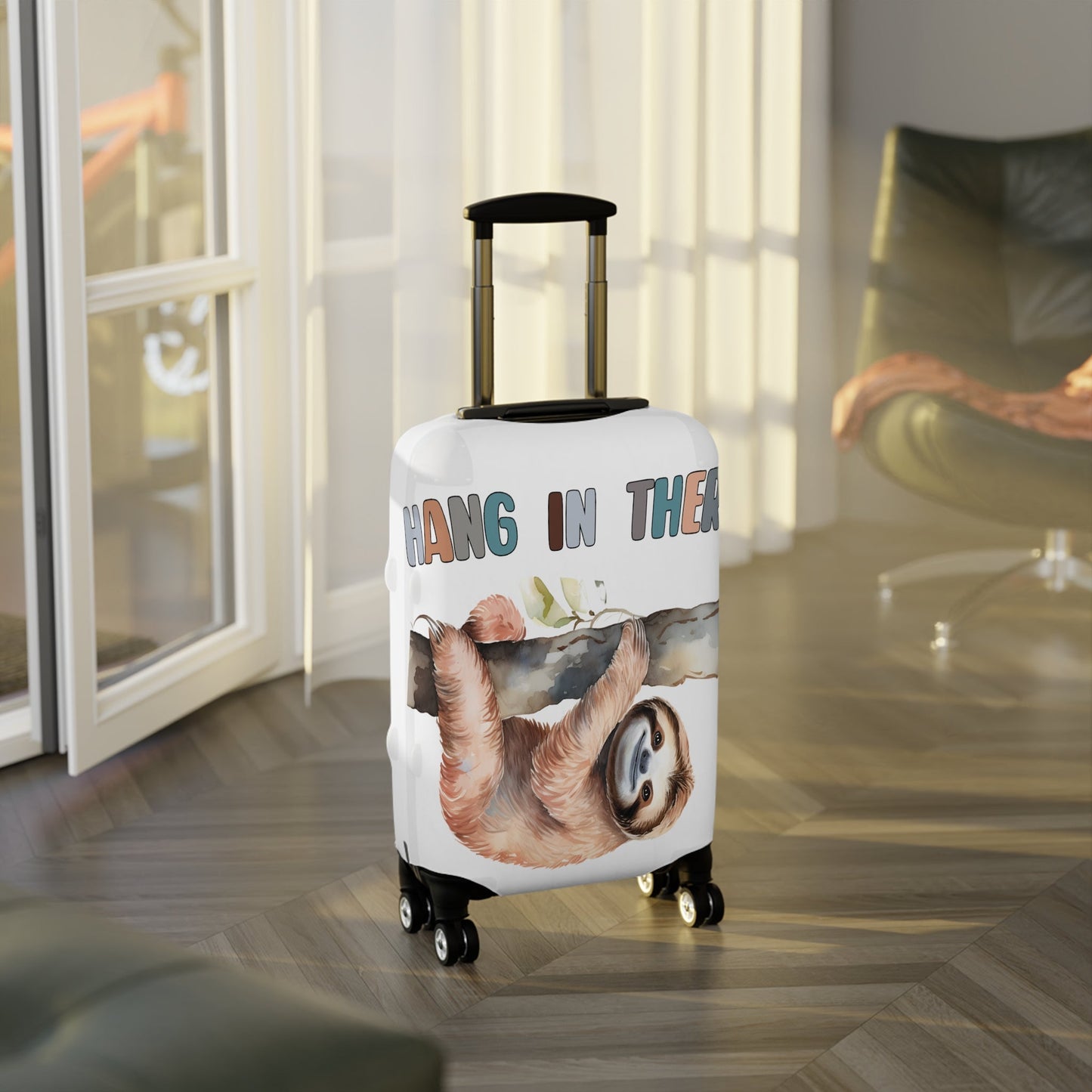 Luggage Cover, Sloth, Hang in there, awd-1058