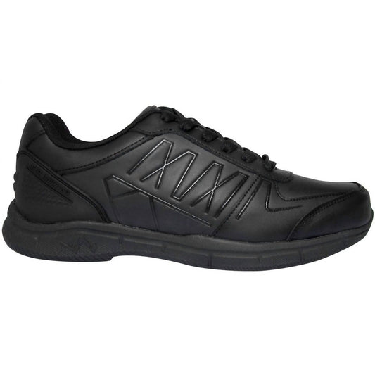 Men's Slip-Resistant Athletic Shoe - Wide Width In Black