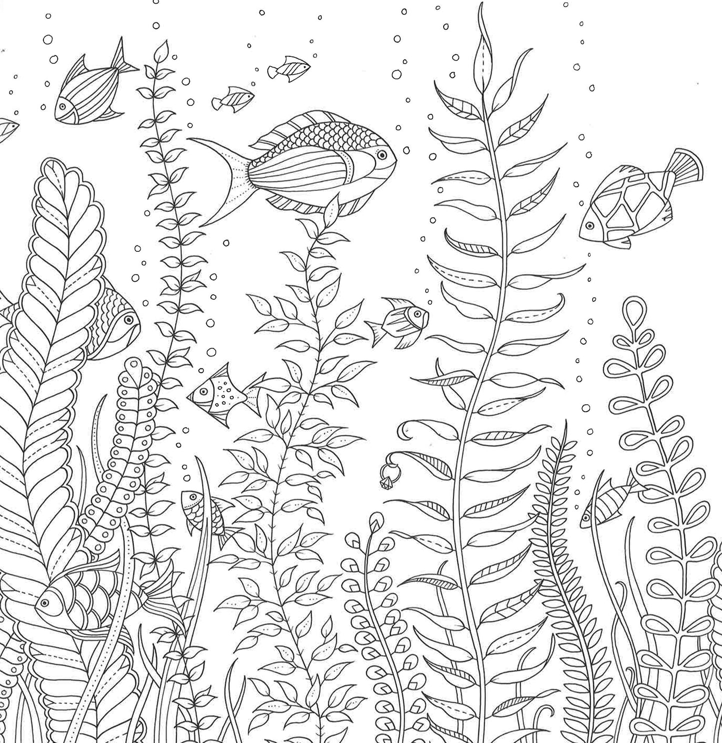 Lost Ocean: An Inky Adventure And Coloring Book For Adults