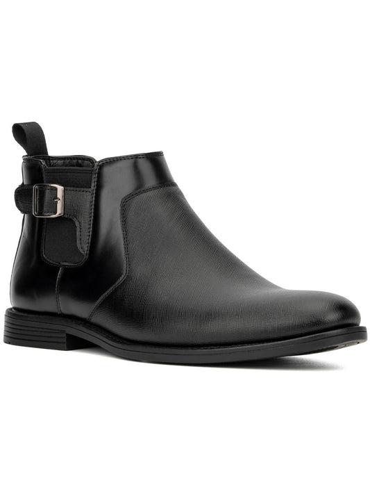 Mens Faux Leather Ankle Chelsea Boots