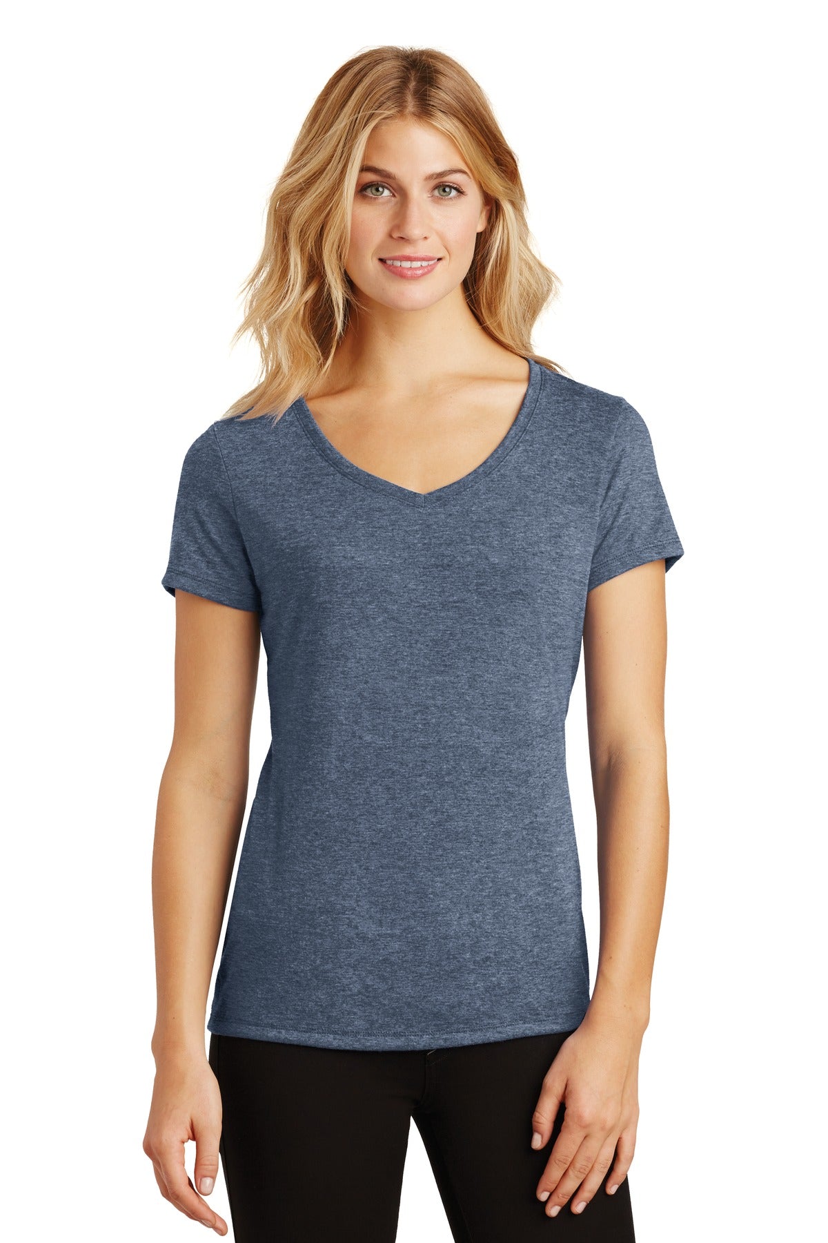 District Womens Perfect Tri V-Neck Tee DM1350L