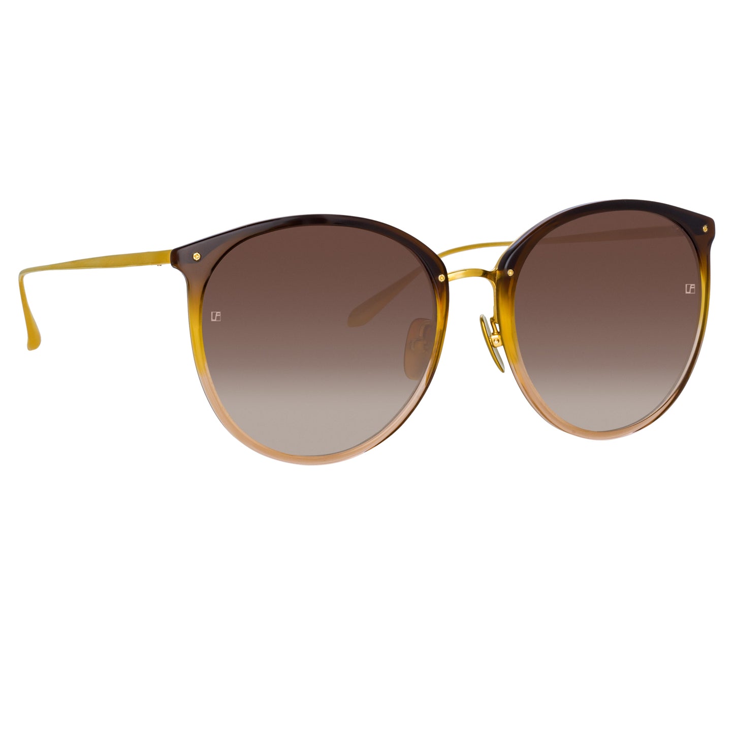 Kings Oval Sunglasses in Brown Gradient