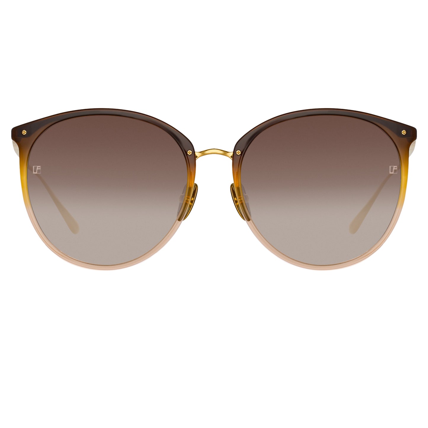 Kings Oval Sunglasses in Brown Gradient