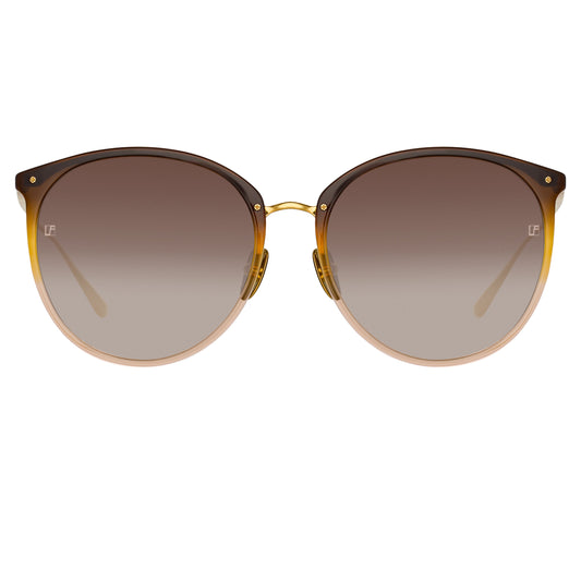 Kings Oval Sunglasses in Brown Gradient