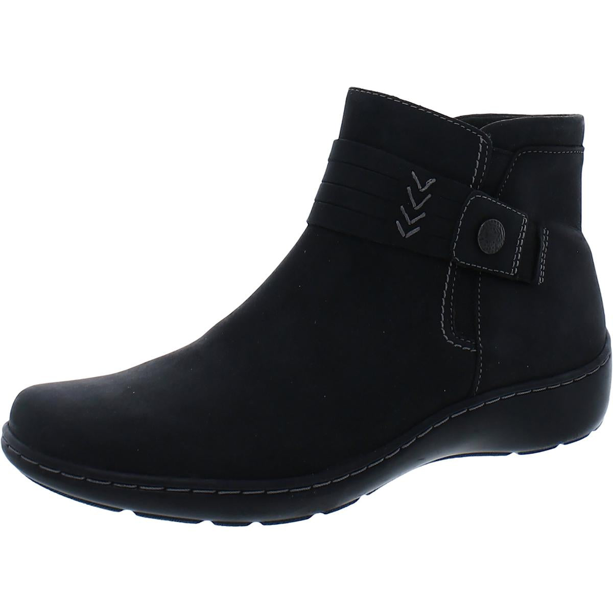 Clarks Womens Leather Ankle Booties