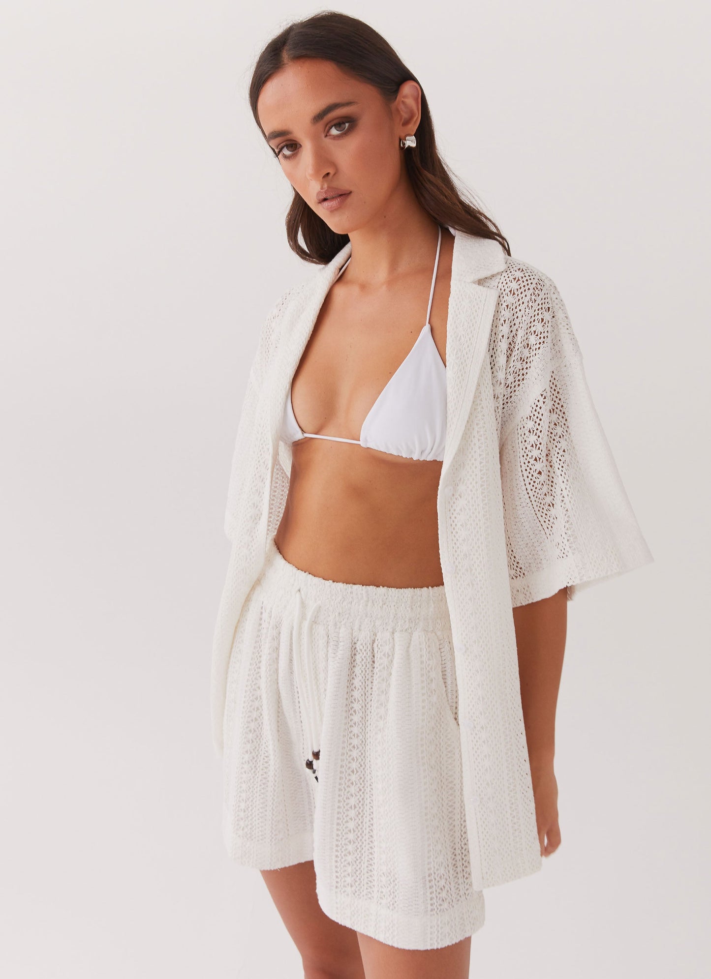 Sun Catcher Knit Shorts - Ivory