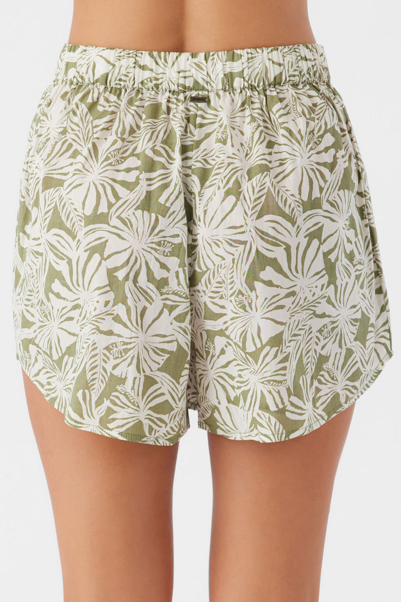 O'Neill Pam Printed Shorts-Oil Green