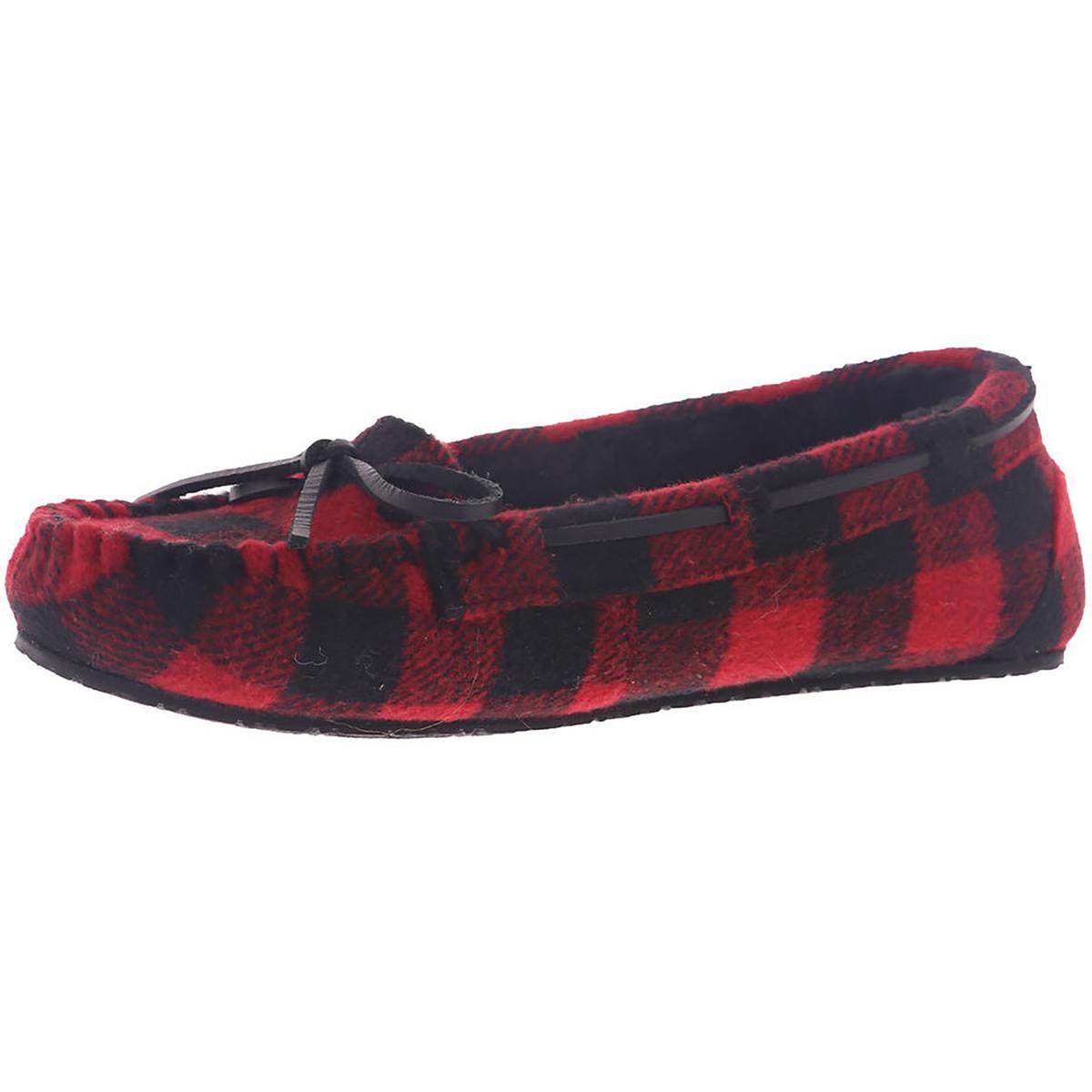 Lodge Trapper Womens Faux Fur Slip On Moccasins