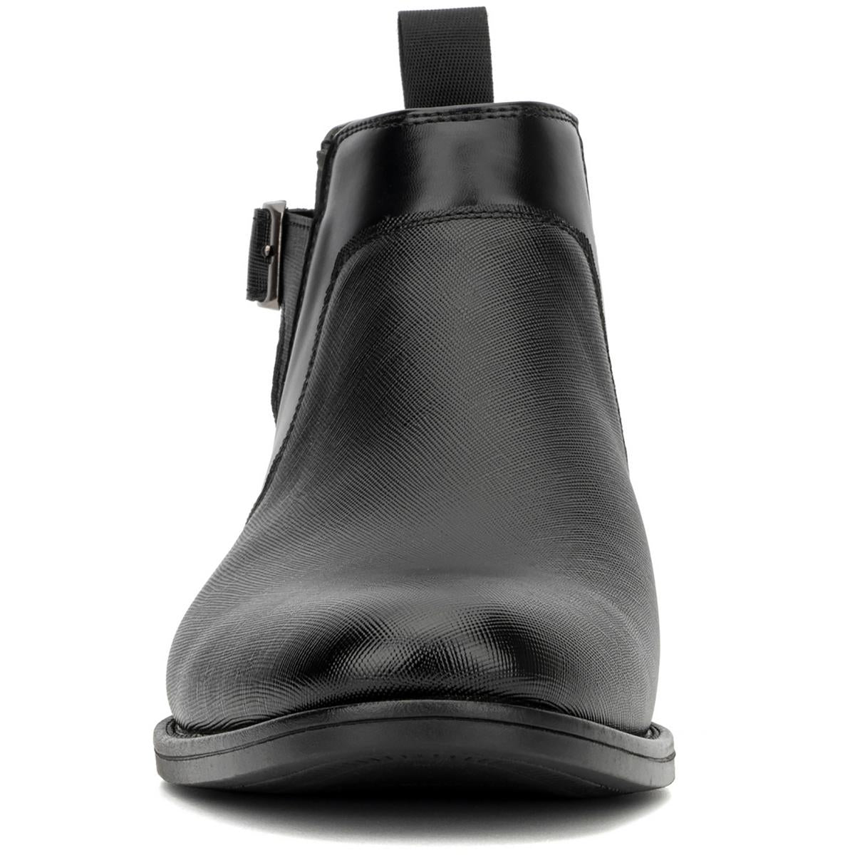 Mens Faux Leather Ankle Chelsea Boots