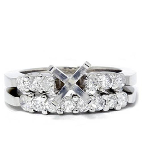 3/4ct Diamond Engagement Matching Ring Setting Semi Mount