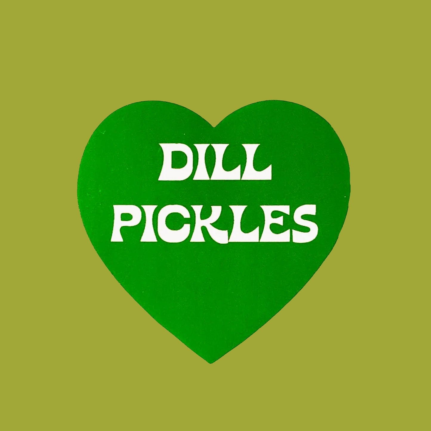 Dill Pickles Heart Sticker