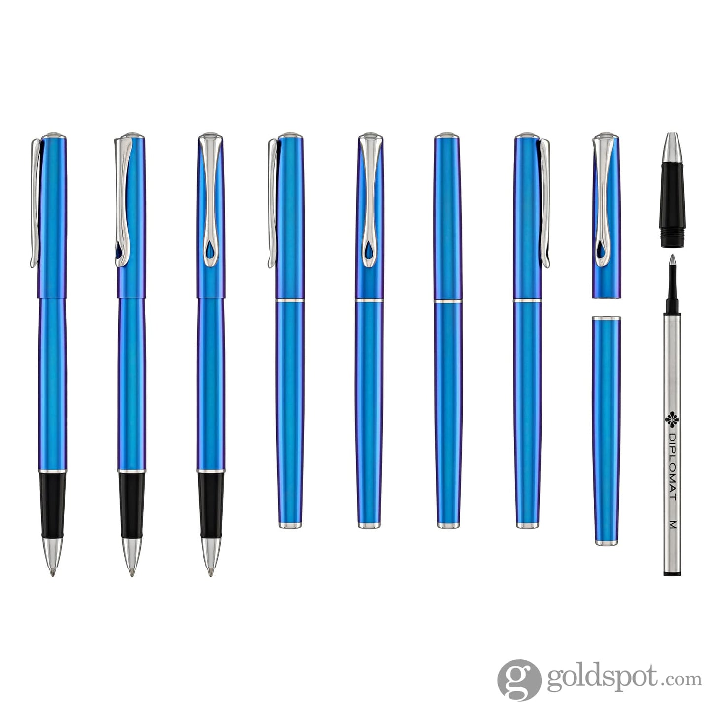 Diplomat Traveller Rollerball Pen in Funky Blue