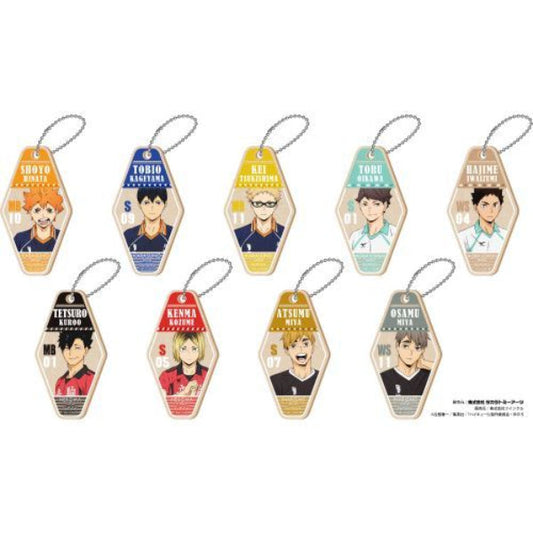 排球少年 Haikyu!! Wood Motel Key Chain Box (set of 9)