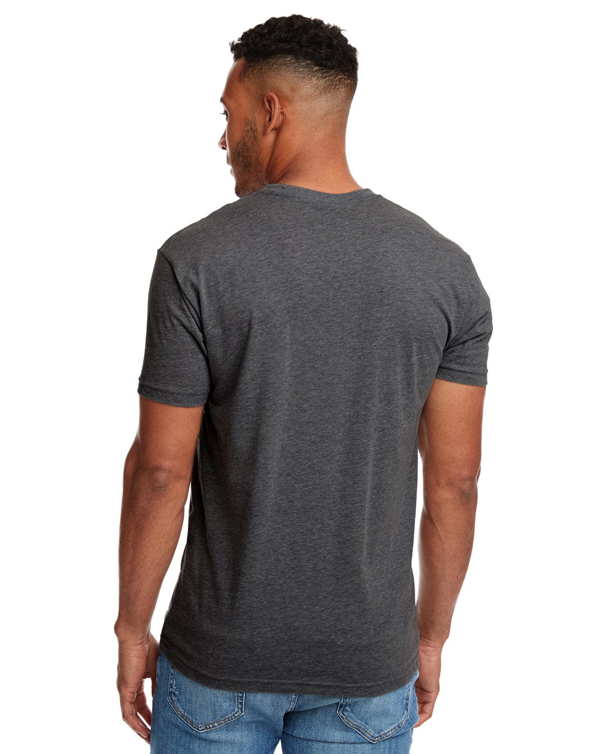 Next Level Mens CVC Crewneck Tee | Charcoal