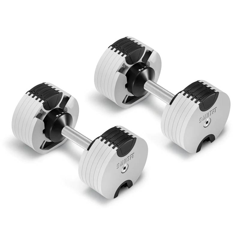 SMRTFT Nüobells - 5-50lb Adjustable Dumbbell Pair - Ash