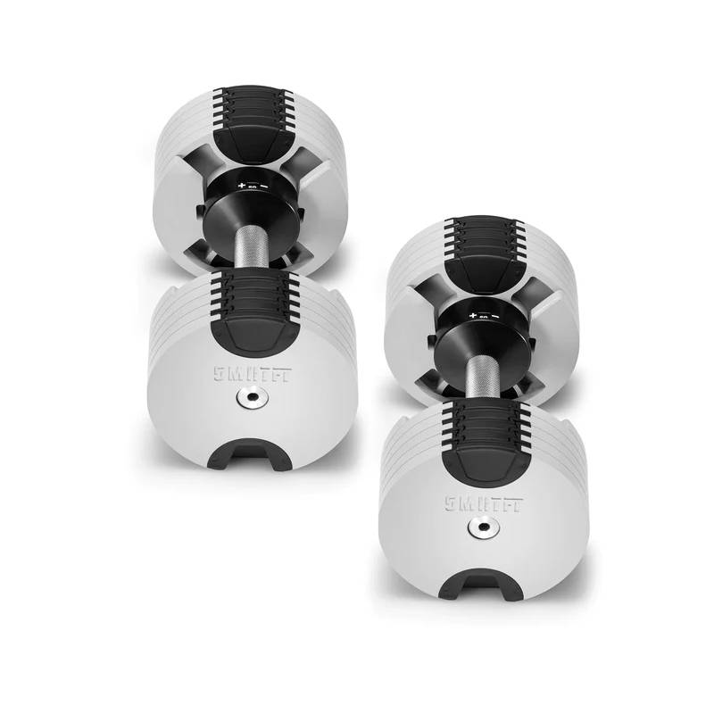 SMRTFT Nüobells - 5-50lb Adjustable Dumbbell Pair - Ash