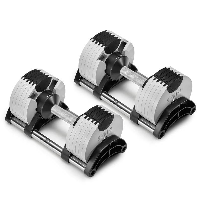 SMRTFT Nüobells - 5-50lb Adjustable Dumbbell Pair - Ash