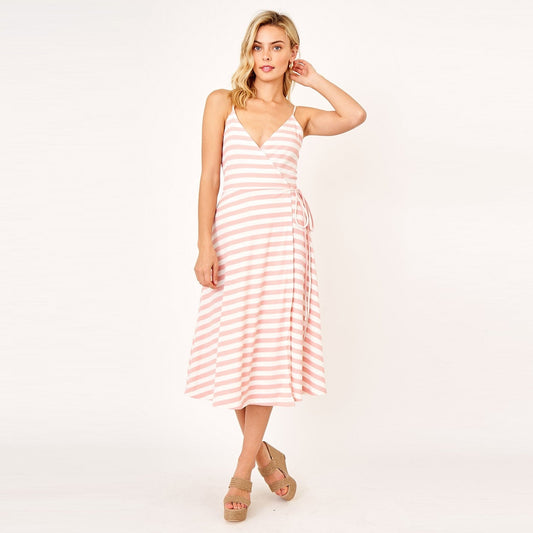 Tank Top Wrap Dress (Pink)