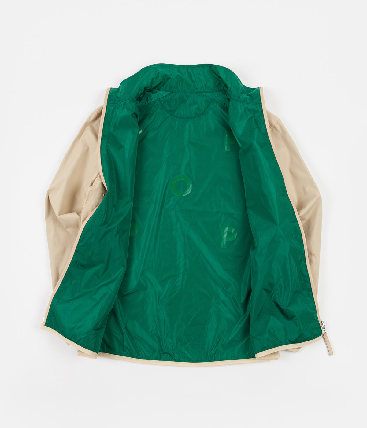 Pop Trading Company Plada Jacket - Khaki / Kelly Green