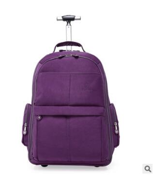 Men Trolley Backpacks Oxford Travel Luggage Backpack Wheels Wheeled Rolling Bag Baggage Women