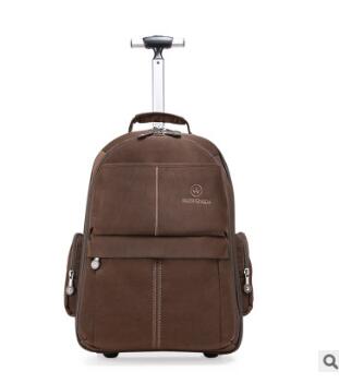 Men Trolley Backpacks Oxford Travel Luggage Backpack Wheels Wheeled Rolling Bag Baggage Women