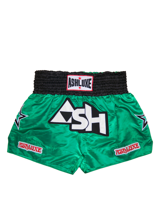 Ashluxe Boxing Trunk Green White