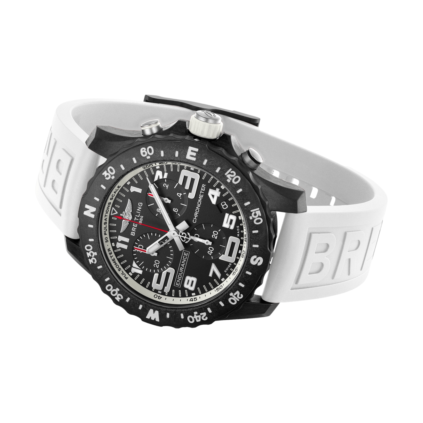 Endurance Pro Breitlight® - Black on White Rubber Strap